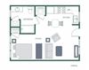 Fairfax Floorplan Fairfax Floorplan at 2100 Acklen Flats, Nashville, 37212